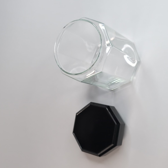 Vintage Arcoroc Octime Black and Clear Glass Jar Made in France - Picture 3 of 9